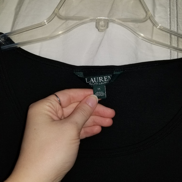 ❤ Ralph Lauren Plus Size Black Tank Top 1X - Picture 2 of 5